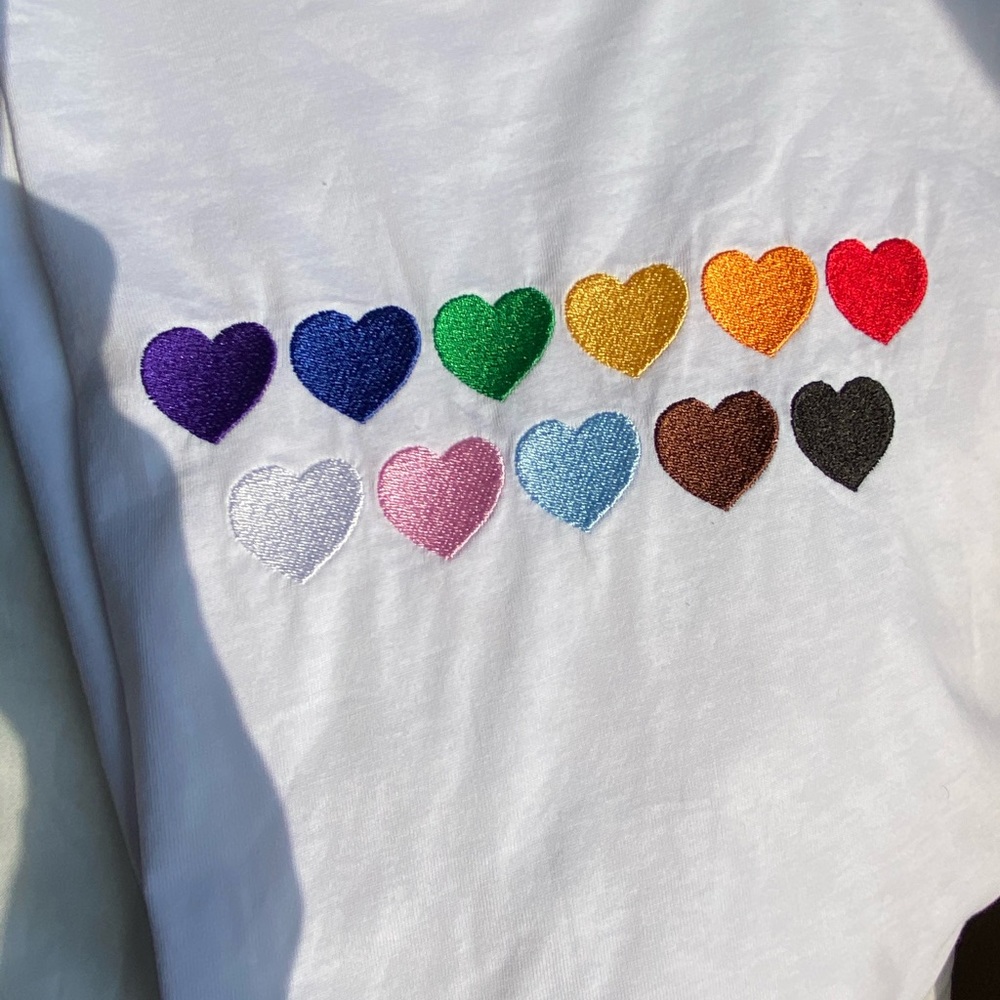 RAINBOW HEART PRIDE TEE❤️🧡💛💚💙💜